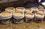 Containers of maple cream